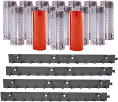 Aleco - 8' Door Width x 8' Door Height PVC Clear Smooth Anti-Insect Strip Door Kit - Clear - Exact Tooling