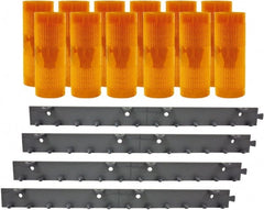 Aleco - 8' Door Width x 10' Door Height PVC AmberTech Anti-Insect Strip Door Kit - Amber - Exact Tooling