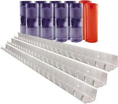 Aleco - 7' Door Width x 10' Door Height PVC Clear Smooth Anti-Insect Strip Door Kit - Clear - Exact Tooling