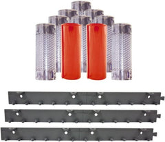 Aleco - 5' Door Width x 8' Door Height PVC Clear Smooth Anti-Insect Strip Door Kit - Clear - Exact Tooling