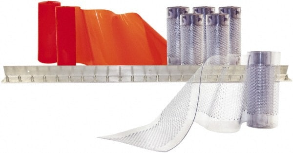 Aleco - 4' Door Width x 7' Door Height PVC Clear Smooth Anti-Insect Strip Door Kit - Clear - Exact Tooling