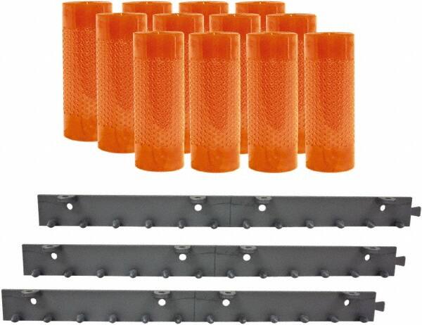 Aleco - 6' Door Width x 8' Door Height PVC AmberTech Anti-Insect Strip Door Kit - Amber - Exact Tooling