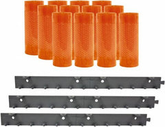 Aleco - 6' Door Width x 8' Door Height PVC AmberTech Anti-Insect Strip Door Kit - Amber - Exact Tooling