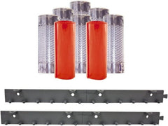 Aleco - 4' Door Width x 7' Door Height PVC Clear Smooth Anti-Insect Strip Door Kit - Clear - Exact Tooling