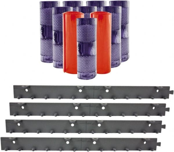 Aleco - 7' Door Width x 10' Door Height PVC Clear Smooth Anti-Insect Strip Door Kit - Clear - Exact Tooling