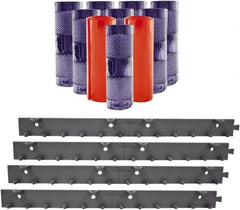 Aleco - 7' Door Width x 10' Door Height PVC Clear Smooth Anti-Insect Strip Door Kit - Clear - Exact Tooling