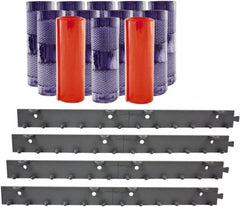 Aleco - 8' Door Width x 10' Door Height PVC Clear Smooth Anti-Insect Strip Door Kit - Clear - Exact Tooling