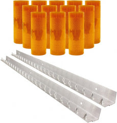 Aleco - 8' Door Width x 10' Door Height PVC AmberTech Anti-Insect Strip Door Kit - Amber - Exact Tooling