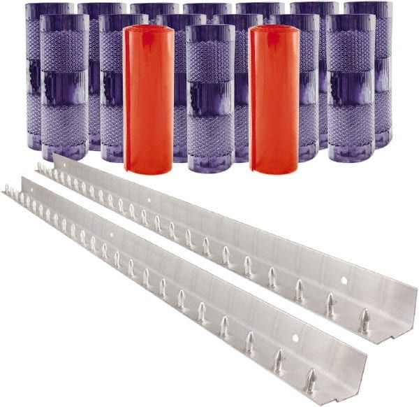 Aleco - 8' Door Width x 8' Door Height PVC Clear Smooth Anti-Insect Strip Door Kit - Clear - Exact Tooling