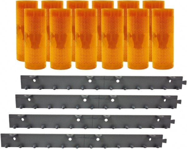 Aleco - 8' Door Width x 8' Door Height PVC AmberTech Anti-Insect Strip Door Kit - Amber - Exact Tooling