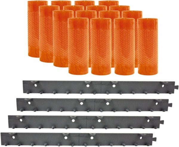 Aleco - 8' Door Width x 8' Door Height PVC AmberTech Anti-Insect Strip Door Kit - Amber - Exact Tooling