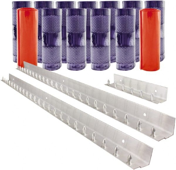 Aleco - 9' Door Width x 9' Door Height PVC Clear Smooth Anti-Insect Strip Door Kit - Clear - Exact Tooling