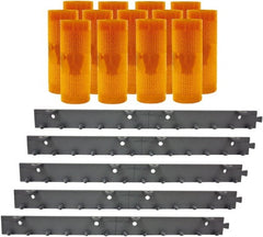 Aleco - 9' Door Width x 9' Door Height PVC AmberTech Anti-Insect Strip Door Kit - Amber - Exact Tooling