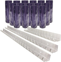 Aleco - 10' Door Width x 10' Door Height PVC Clear Smooth Strip Door Kit - Clear - Exact Tooling