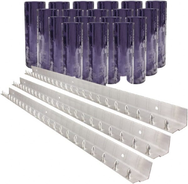 Aleco - 12' Door Width x 12' Door Height PVC Clear Smooth Strip Door Kit - Clear - Exact Tooling