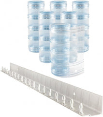 Aleco - 3' Door Width x 7' Door Height PVC Clear Ribbed Strip Door Kit - Clear - Exact Tooling