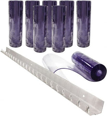 Aleco - 4' Door Width x 8' Door Height PVC Clear Smooth Strip Door Kit - Clear - Exact Tooling