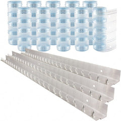 Aleco - 7' Door Width x 10' Door Height PVC Clear Ribbed Strip Door Kit - Clear - Exact Tooling