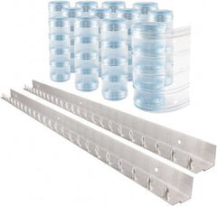 Aleco - 8' Door Width x 10' Door Height PVC Clear Ribbed Strip Door Kit - Clear - Exact Tooling