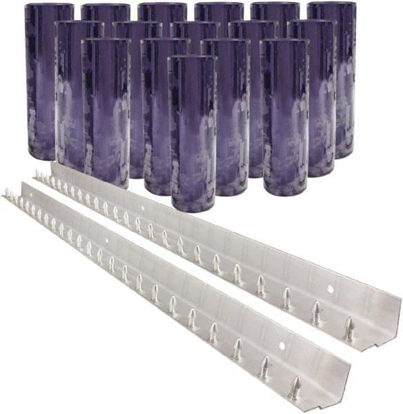 Aleco - 8' Door Width x 8' Door Height PVC Clear Smooth Strip Door Kit - Clear - Exact Tooling