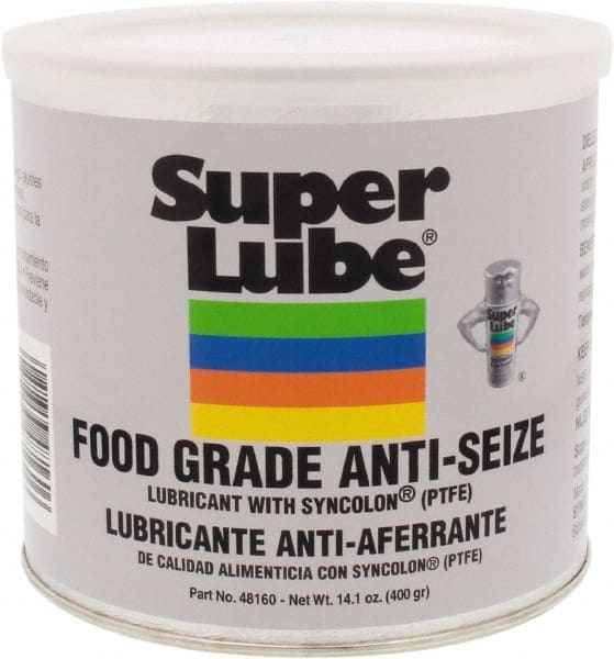 Synco Chemical - 14.1 oz Can Anti-Seize Lubricant - Synthetic with PTFE, 450 to 450°F, Translucent White, Water Resistant - Exact Tooling