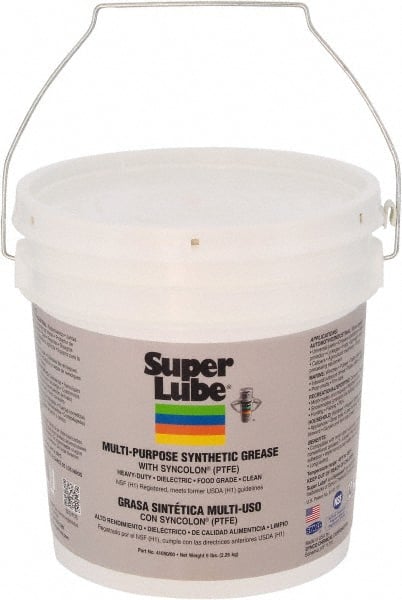 Synco Chemical - 5 Lb Pail Synthetic Lubricant w/PTFE General Purpose Grease - Translucent White, Food Grade, 450°F Max Temp, NLGIG 00, - Exact Tooling