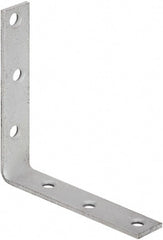 National Mfg. - 5" Long x 1" Wide, Galvanized Steel, Corner Brace - Galvanized - Exact Tooling