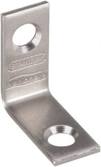 National Mfg. - 1" Long x 1/2" Wide, Stainless Steel, Corner Brace - Stainless Steel Coated - Exact Tooling
