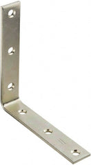 National Mfg. - 6" Long x 1-1/8" Wide, Steel, Corner Brace - Zinc Plated - Exact Tooling