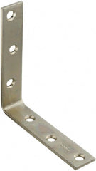 National Mfg. - 5" Long x 1" Wide, Steel, Corner Brace - Zinc Plated - Exact Tooling