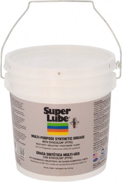 Synco Chemical - 5 Lb Pail Synthetic Lubricant w/PTFE General Purpose Grease - Translucent White, Food Grade, 450°F Max Temp, NLGIG 1, - Exact Tooling
