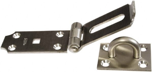 National Mfg. - 2-1/2" Wide, Safety Hasp - Stainless Steel - Exact Tooling