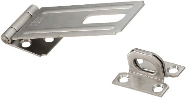 National Mfg. - 1-1/2" Wide, Safety Hasp - Stainless Steel - Exact Tooling