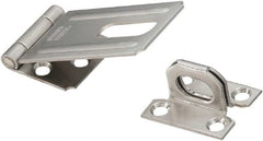 National Mfg. - 1-1/2" Wide, Safety Hasp - Stainless Steel - Exact Tooling