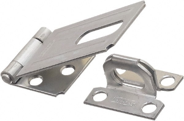 National Mfg. - 3-1/4" x 1-1/2" Wide, Safety Hasp - Zinc Plated Steel - Exact Tooling