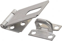 National Mfg. - 3-1/4" x 1-1/2" Wide, Safety Hasp - Zinc Plated Steel - Exact Tooling