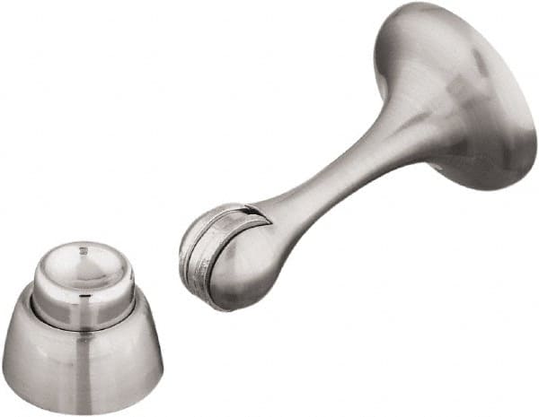 National Mfg. - 3" Projection Magnetic Door Holder - Door & Wall Mount, Satin Nickel Finish - Exact Tooling