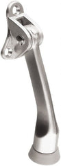 National Mfg. - 4" Projection Kickdown Door Stop - Door Mount, Satin Chrome Finish - Exact Tooling