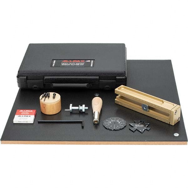 Guardair - Gasket Cutter Sets; Gasket Cutter Type: Extension Gasket Cutter Kit ; Contents: (2) Knurled Nut For Pivot Post; 1-11/16 Long Center Pin; 1-3/16 Short Center Pin; 1-7/16 Medium Center Pin; Center Pin Handle; Cutting Knob; Disc Pin; Dove Tail De - Exact Tooling