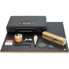Guardair - Gasket Cutter Sets; Gasket Cutter Type: Extension Gasket Cutter Kit ; Contents: (2) Knurled Nut For Pivot Post; 1-11/16 Long Center Pin; 1-3/16 Short Center Pin; 1-7/16 Medium Center Pin; Center Pin Handle; Cutting Knob; Disc Pin; Dove Tail De - Exact Tooling