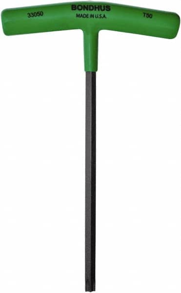 Bondhus - T50 Torx Key - T-Handle Cushion Grip, 212mm OAL - Exact Tooling