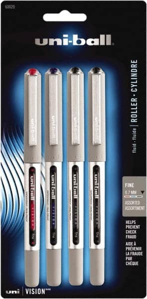 Uni-Ball - Roller Ball 0.7mm Stick Pen - Black, Red & Blue - Exact Tooling