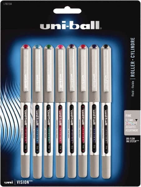 Uni-Ball - Roller Ball 0.7mm Stick Pen - Assorted Colors - Exact Tooling