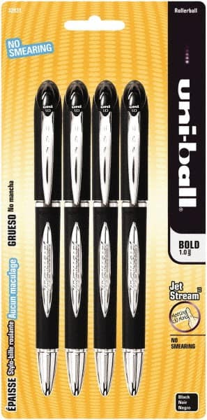 Uni-Ball - Roller Ball 1mm Stick Pen - Black - Exact Tooling