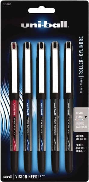 Uni-Ball - Roller Ball 0.5mm Stick Pen - Black, Red & Blue - Exact Tooling