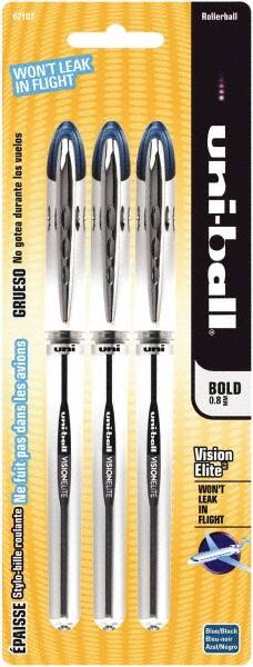 Uni-Ball - Roller Ball 0.8mm Stick Pen - Blue & Black - Exact Tooling