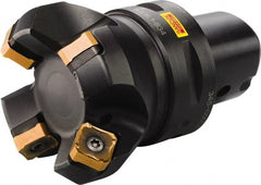 Sandvik Coromant - 63mm Cut Diam, 50mm Arbor Hole, 6mm Max Depth of Cut, 45° Indexable Chamfer & Angle Face Mill - 5 Inserts, 345R-13T5 Insert, Right Hand Cut, Through Coolant, Series CoroMill 345 - Exact Tooling