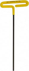 Bondhus - 3/16" Hex, T-Handle Cushion Grip, Hex Key - 248mm OAL, Inch System of Measurement - Exact Tooling