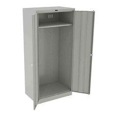 Tennsco - 2 Shelf Wardrobe Storage Cabinet - Steel, 36" Wide x 24" Deep x 78" High, Light Gray - Exact Tooling