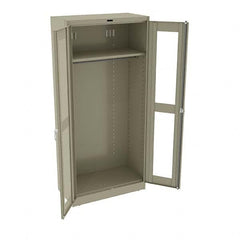Tennsco - 2 Shelf Wardrobe Storage Cabinet - Steel, 36" Wide x 18" Deep x 78" High, Sand - Exact Tooling